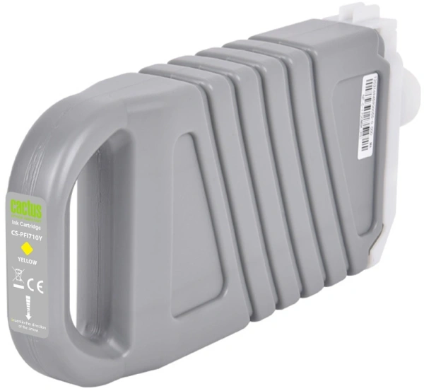 Картридж струйный Cactus CS-PFI710Y PFI-710Y желтый (700мл) для Canon imagePROGRAF TX-2000/TX-3000/TX-4000