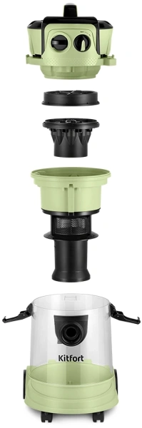 Пылесос Kitfort КТ-5194 1000Вт зеленый/черный