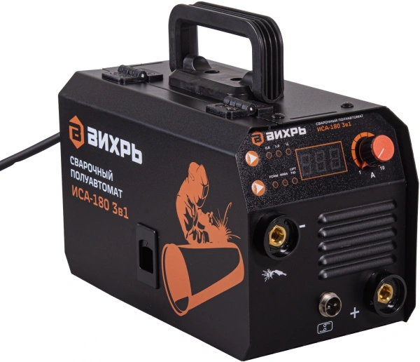 Сварочный полуавтомат Вихрь ИСА-180 3в1 инвертор FLUX, MMA,TIG-Lift 4.8кВт