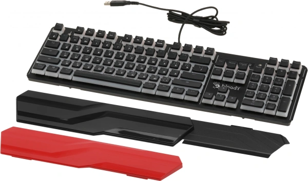 Клавиатура A4Tech Bloody B975P механическая черный USB Multimedia for gamer LED (подставка для запястий) (B975P)