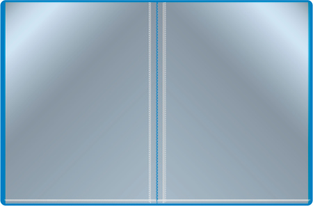 Папка с 20 прозр.вклад. Бюрократ -BPV20BLUE A4 пластик 0.6мм торц.карм с бум. встав синий