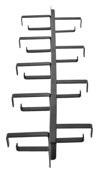 Кабельный органайзер Горизонтальный ЦМО ГКО-1-9-9005 двухсторонний кольца 1U шир.:19" глуб.:145.2мм