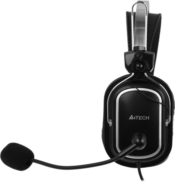 Наушники с микрофоном A4Tech HU-50 черный 2м накладные USB оголовье