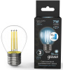 Лампа светодиодная Gauss Filament 7Вт цок.:E27 шар 220B 4100K св.свеч.бел.нейт. (упак.:1шт) (105802207-S)