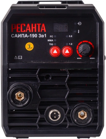 Сварочный аппарат Ресанта САИПА-190 инвертор FLUX, MMA,TIG-Lift 5.6кВт