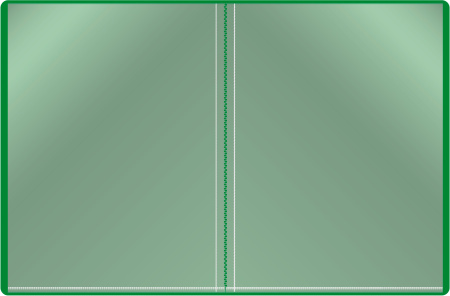 Папка с 10 прозр.вклад. Бюрократ -BPV10GRN A4 пластик 0.6мм торц.карм с бум. встав зеленый