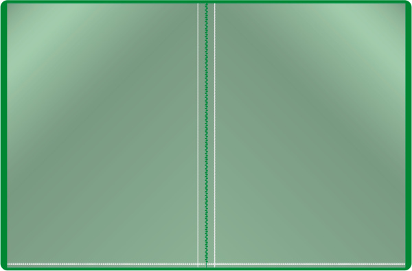 Папка с 10 прозр.вклад. Бюрократ -BPV10GRN A4 пластик 0.6мм торц.карм с бум. встав зеленый