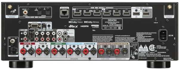 Ресивер AV Denon AVR-X2800H 7.2 черный
