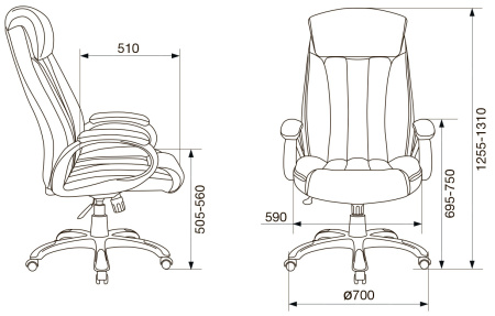 Кресло руководителя Бюрократ T-9922N черный эко.кожа крестов. пластик