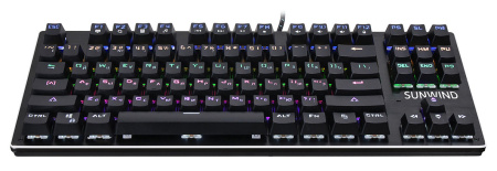 Клавиатура SunWind SW-K900G механическая черный USB Multimedia for gamer LED