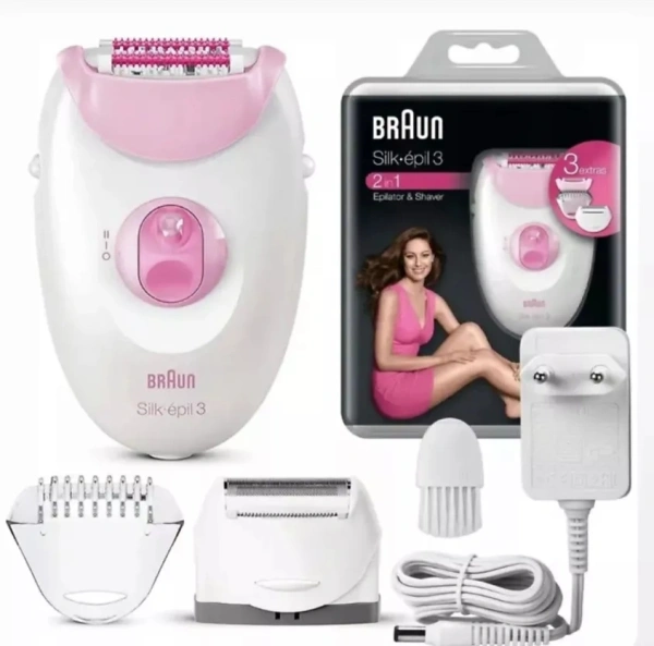 Эпилятор Braun SE3274 скор.:2 от электр.сети розовый/белый