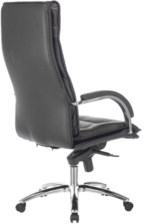 Кресло руководителя Бюрократ T-9927SL черный кожа крестов. металл хром