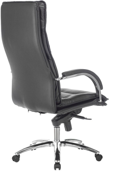 Кресло руководителя Бюрократ T-9927SL черный кожа крестов. металл хром