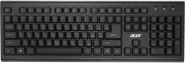 Клавиатура + мышь Acer OKR120 клав:черный мышь:черный USB беспроводная (ZL.KBDEE.007)