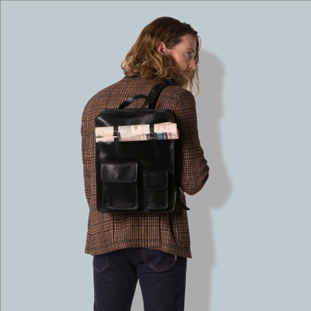 Рюкзак мужской The Bridge Story Uomo 06440901/20 черный кожа