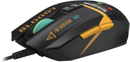 Мышь A4Tech Bloody W63 Max Renegade черный/рисунок оптическая (120000dpi) USB