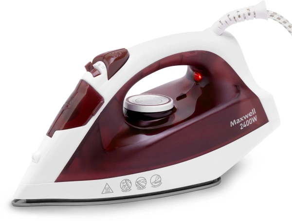 Утюг Maxwell MW-3006 2400Вт белый/бордовый