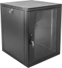 Шкаф коммутационный ЦМО (ШРН-12.350-9005) настенный 12U 600x359мм пер.дв.стекл 200кг черный 300мм 180град.