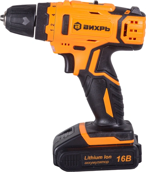 Дрель-шуруповерт Вихрь ДА-16Л-2КА аккум. патрон:быстрозажимной (кейс в комплекте) (72/14/49)