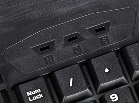 Клавиатура Defender Ultra HB-330L черный USB LED (подставка для запястий)