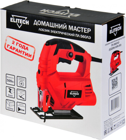 Лобзик Elitech ПЛ 560ЛЭ 500Вт 2800ходов/мин (элект.сеть)