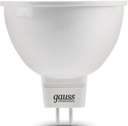 Лампа светодиодная Gauss Elementary MR16 7Вт цок.:GU5.3 спот 220B 6500K св.свеч.бел.хол. MR16 (упак.:10шт) (13537)