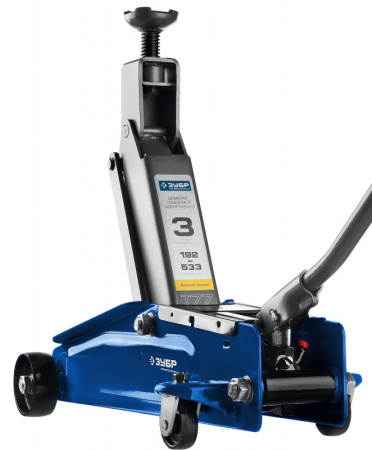 Домкрат Зубр Профессионал T77 подкатной гидравлический синий (43055-3)