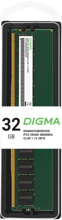 Память DDR5 32GB 4800MHz Digma DGMAD54800032D RTL PC5-38400 CL40 DIMM 288-pin 1.1В dual rank RTL
