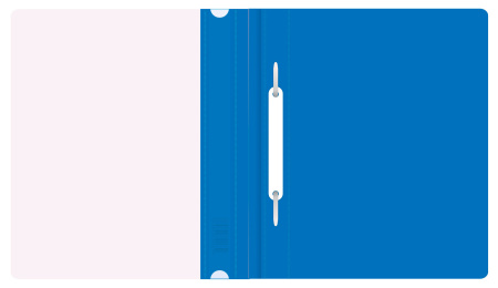Папка-скоросшиватель Бюрократ Люкс -PSL20A5BLUE A5 прозрач.верх.лист пластик синий 0.14/0.18
