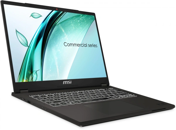 Ноутбук MSI Commercial 14 H A13MG-002US Core i5 13420H 16Gb SSD512Gb Intel Iris Xe graphics 14" IPS FHD+ (1920x1200) Windows 11 Professional Multi Language grey WiFi BT Cam (9S7-14L111-002)