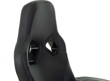 Кресло игровое Zombie 300 черный эко.кожа крестов. пластик