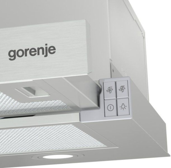Вытяжка встраиваемая Gorenje TH62E4X нержавеющая сталь управление: кнопочное (1 мотор)