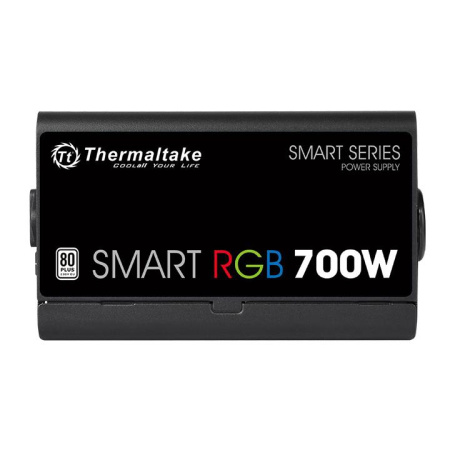 Блок питания Thermaltake ATX 700W Smart RGB 700 80+ (24+4+4pin) APFC 120mm fan color LED 6xSATA RTL