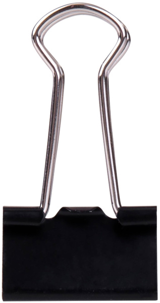 Зажимы Deli E38565 металл 19мм черный (упак.:12шт) картонная коробка