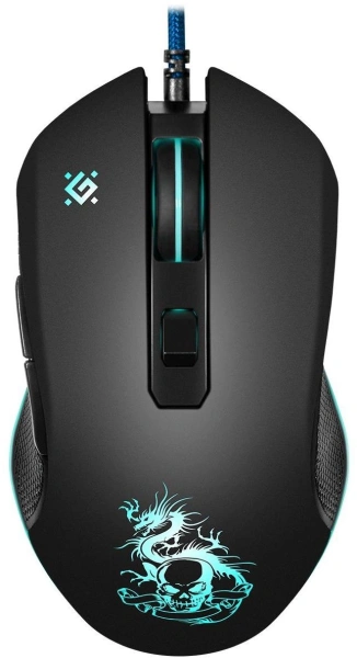 Мышь Defender Sky Dragon GM-090L черный оптическая 3200dpi USB для ноутбука 6but (52090)