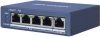 Коммутатор Hikvision DS-3E0505P-E 1x100Mb 4G 4PoE+ 60W неуправляемый