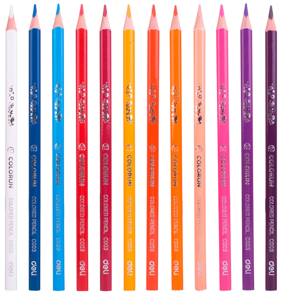 Карандаши цв. Deli EC00330 ColoRun трехгран. тополь 36цв. коробка/европод. (36шт)