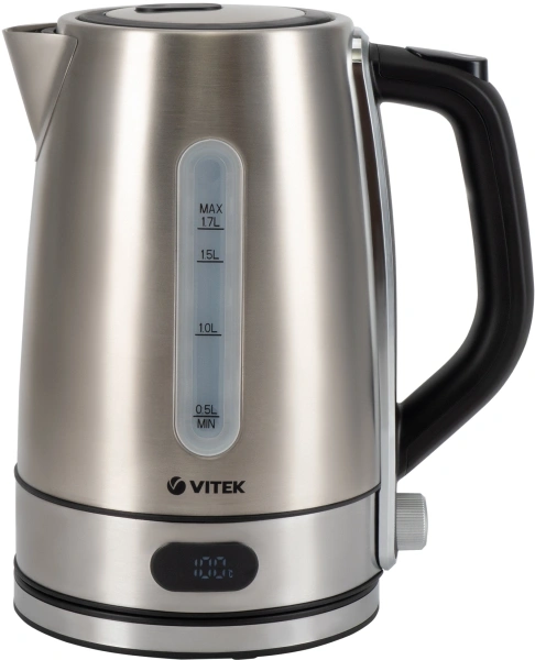 Чайник электрический Vitek VT-1160 1.7л. 2200Вт серебристый корпус: нерж.сталь/пластик