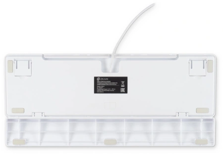 Клавиатура Оклик K951X механическая белый USB Multimedia LED (подставка для запястий) (1901079)