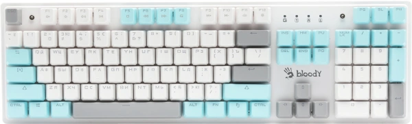 Клавиатура A4Tech Bloody S510R механическая белый USB for gamer LED (S510R USB ICY WHITE/BLMS RED)