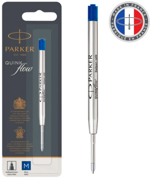 Стержень шариковый Parker QuinkFlow Z08 (CW1950371) M 1мм синие чернила блистер