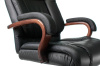 Кресло руководителя Бюрократ T-9925WALNUT черный кожа/кожзам крестов. металл/дерево
