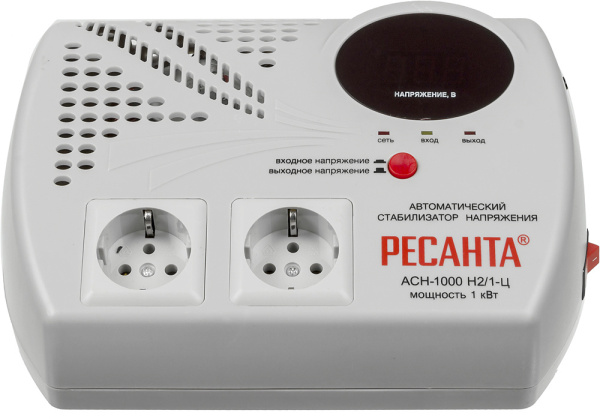 Стабилизатор напряжения Ресанта АСН-1000 Н2/1-Ц однофазный серый (63/6/13)
