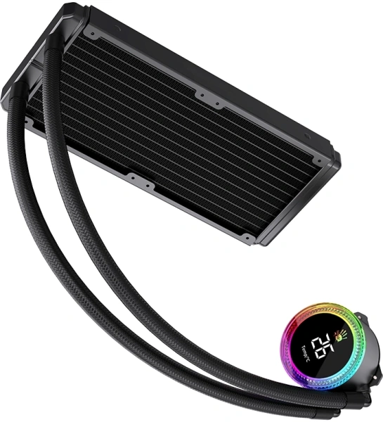 Система водяного охлаждения Bloody BD-LC240ARGB2 ARGB Soc-AM5/AM4/1200/1700/1851 черный 4-pin 22-35dB Al+Cu LCD 260W 1100gr Ret (BD-LC240ARGB2-BK)