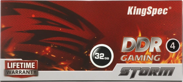 Память DDR4 32GB 3200MHz Kingspec KS3200D4M13532G RTL PC4-25600 CL19 DIMM 288-pin 1.2В single rank с радиатором Ret