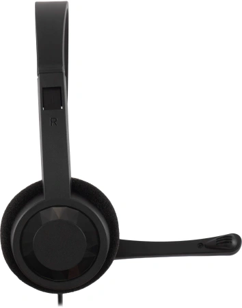 Наушники с микрофоном Оклик HS-M600 черный 1.8м накладные оголовье (1900372)