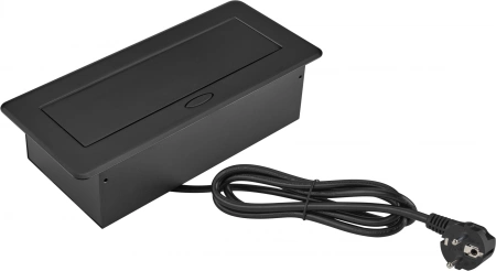 Розетка Cactus CS-SOCKET-EU3-BK для столешницы 26.5x11.8x6.5см черный