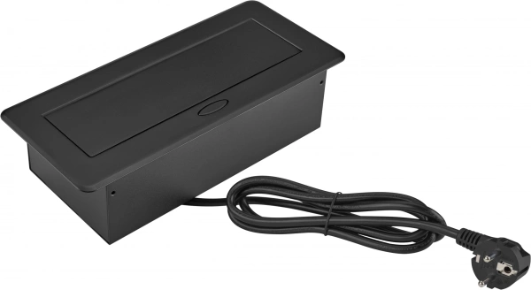 Розетка Cactus CS-SOCKET-EU3-BK для столешницы 26.5x11.8x6.5см черный