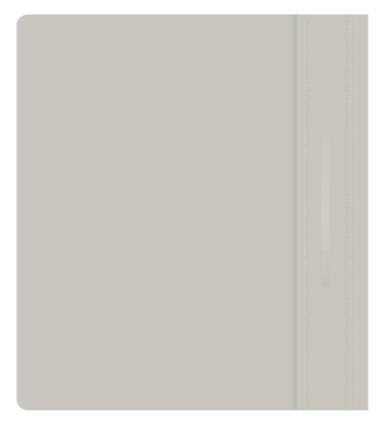 Папка-скоросшиватель Бюрократ Люкс -PSL20A5GREY A5 прозрач.верх.лист пластик серый 0.14/0.18