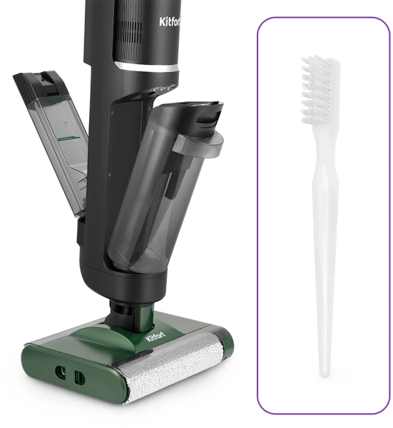 Пылесос моющий Kitfort КТ-5259 200Вт черный/зеленый